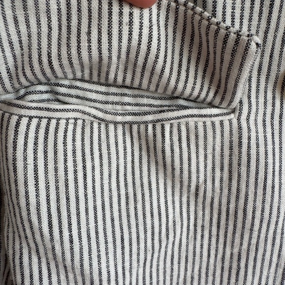 Old Navy Linen Blend Striped Blazer Women’s Size Small - Picture 6 of 10